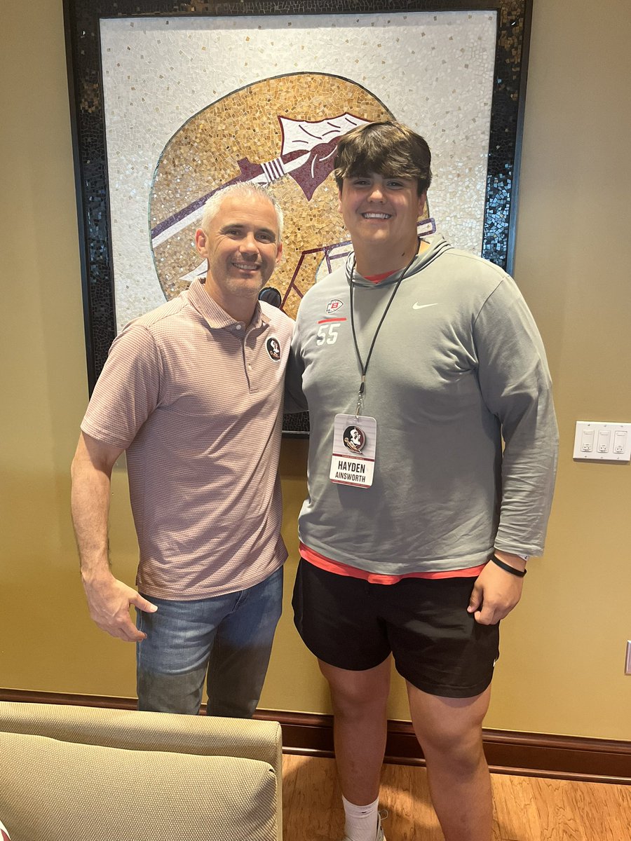 Hayden.Ainsworth 4⭐️ OT (@hayden_a_lt) on Twitter photo Had an amazing time at <a href="/FSUFootball/">FSU Football</a> this weekend! PUMPED AND READY to be back!! GO NOLES🍢🍢 <a href="/Coach_Norvell/">Mike Norvell</a> <a href="/CoachHand/">Herb Hand</a> <a href="/CoachBMilesFSU/">Ben Miles</a> <a href="/CoachJRut/">Jonathan Rutledge</a> <a href="/Noles247/">Noles247.com</a> <a href="/Jeremey_FSU/">Jeremey Smith</a> <a href="/_DJDaniels/">DJ Daniels</a> <a href="/BiloxiFB/">Biloxi High Football</a> <a href="/JameyDubose/">Jamey DuBose</a> <a href="/tuckermelton5/">Tucker Melton</a> <a href="/daviddainsworth/">David Ainsworth</a> Had an amazing time at <a href="/FSUFootball/">FSU Football</a> this weekend! PUMPED AND READY to be back!! GO NOLES🍢🍢 <a href="/Coach_Norvell/">Mike Norvell</a> <a href="/CoachHand/">Herb Hand</a> <a href="/CoachBMilesFSU/">Ben Miles</a> <a href="/CoachJRut/">Jonathan Rutledge</a> <a href="/Noles247/">Noles247.com</a> <a href="/Jeremey_FSU/">Jeremey Smith</a> <a href="/_DJDaniels/">DJ Daniels</a> <a href="/BiloxiFB/">Biloxi High Football</a> <a href="/JameyDubose/">Jamey DuBose</a> <a href="/tuckermelton5/">Tucker Melton</a> <a href="/daviddainsworth/">David Ainsworth</a>