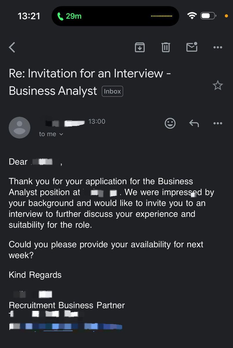 faiz_aomar's tweet photo. Proof that it works! Just got an interview invite after updating my CV and making it ATS-ready. The time you invest in getting it right will open doors—mine just did! 💼✨

Make time. Take action. Your turn next.
#JobSearch #CareerSuccess https://t.co/xNPVLMsnhl