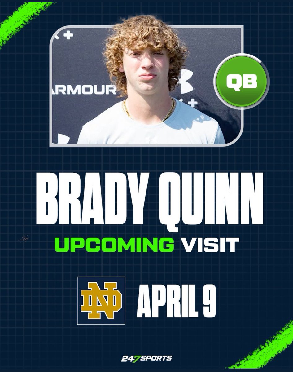 Brady Quinn โ28 QB (@qbquinn2) on Twitter photo Iโll be at Notre Dame tomorrow!!! โ๏ธโ๏ธ #Goirish <a href="/Marcus_Freeman1/">Marcus Freeman</a> <a href="/GinoGuidugli/">Coach Gino Guidugli</a> <a href="/Brady_Quinn/">Brady Quinn</a> Iโll be at Notre Dame tomorrow!!! โ๏ธโ๏ธ #Goirish <a href="/Marcus_Freeman1/">Marcus Freeman</a> <a href="/GinoGuidugli/">Coach Gino Guidugli</a> <a href="/Brady_Quinn/">Brady Quinn</a>