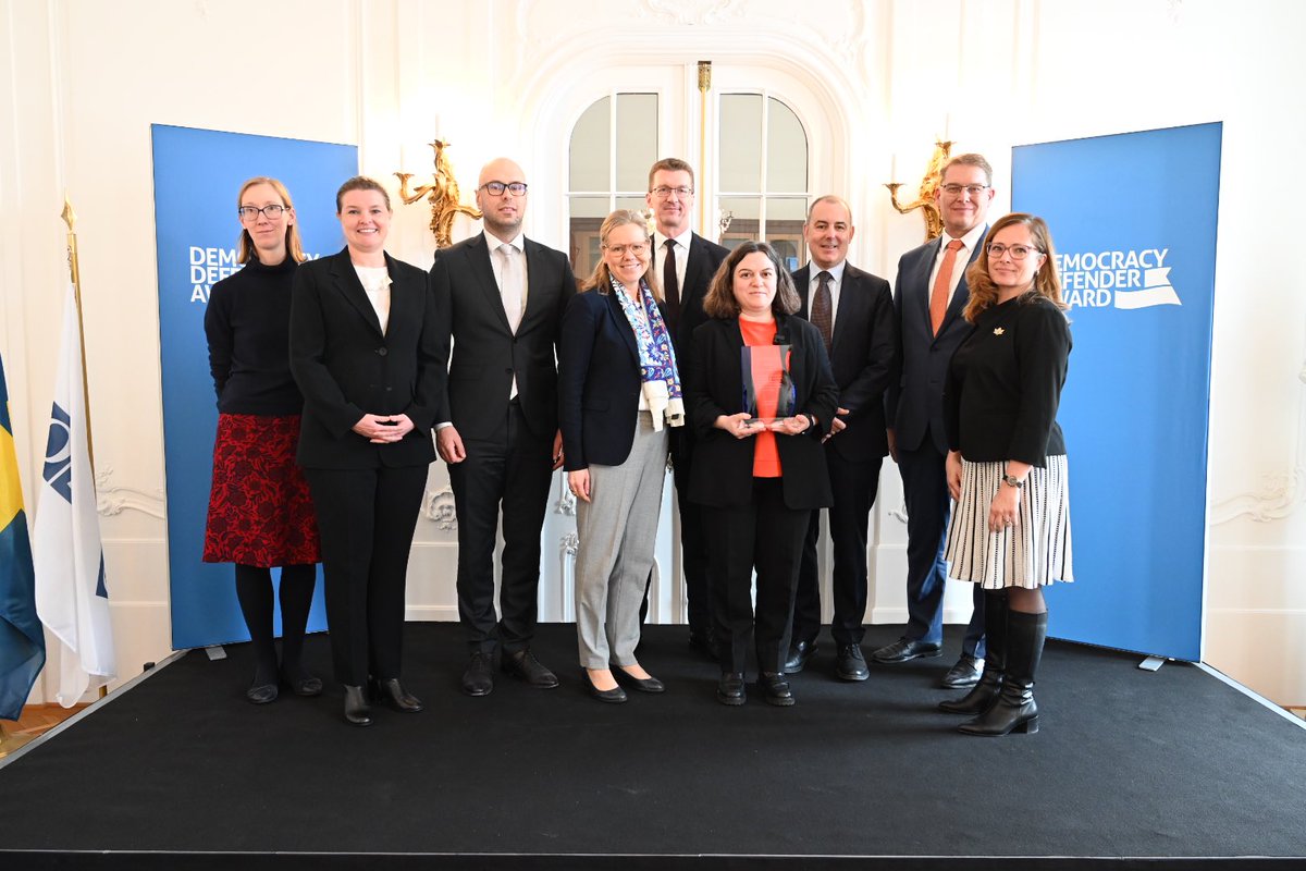 Today, the Georgian Young Lawyers’ Association <a href="/GYLA_CSO/">GYLA</a> received the 2025 Democracy Defender Award! They’ve championed democracy and the human rights of Georgians for over 30 years. Canada, Denmark, Montenegro, Netherlands, Sweden, Switzerland, UK, and USA honor them, 50 years