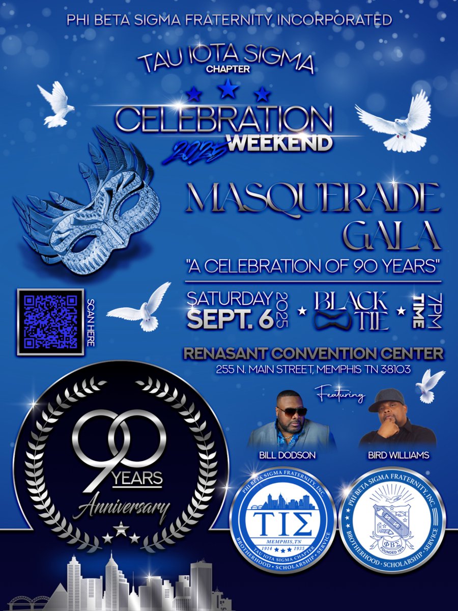 Come celebrate 90 years of Brotherhood, Scholarship &amp; Service to the Memphis-Shelby County community! SigmaMemphis presents its 90th Celebration Weekend festivities September 5-6, 2025. You do not want to miss this!