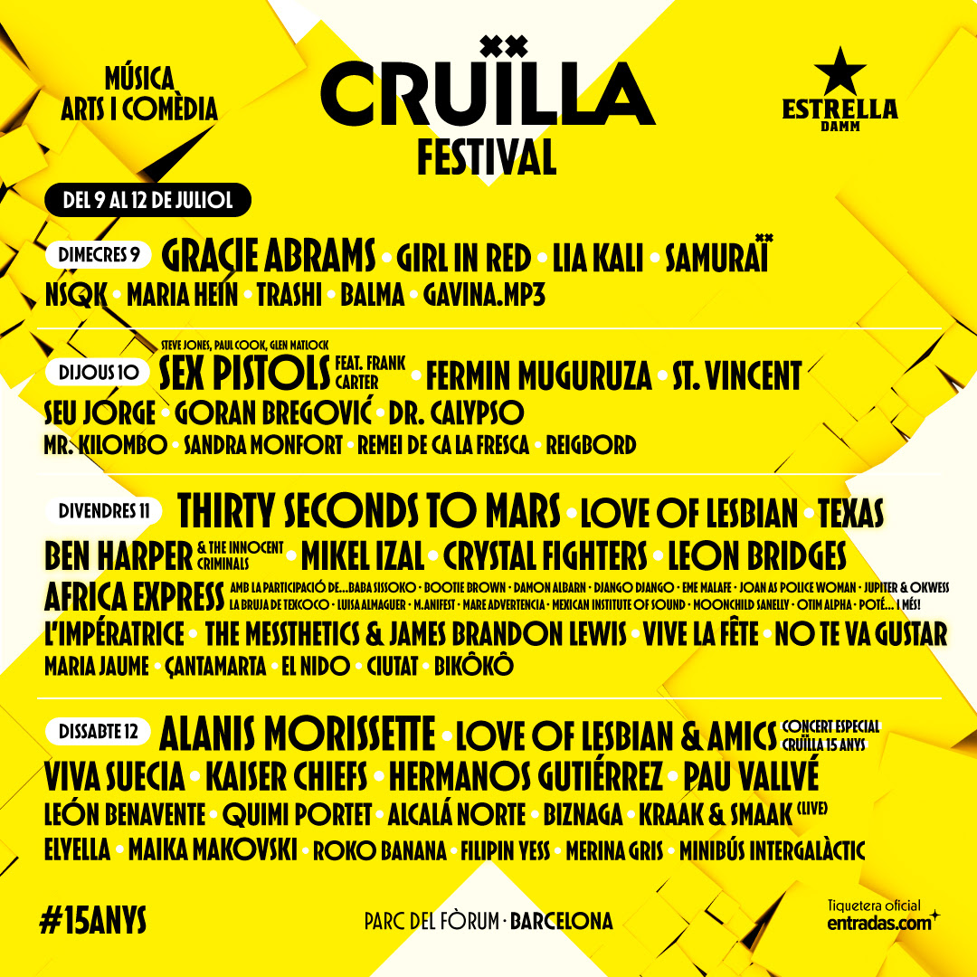 Indie Lovers (@indieloversm) on Twitter photo El festival <a href="/cruillabcn/">FESTIVAL CRUÏLLA</a> afegeix dos noms per tancar el cartell musical: #Samuraï i el col·lectiu <a href="/africaexpress/">Africa Express</a>, que inclou artistes com <a href="/Damonalbarn/">Damon Albarn</a>, <a href="/thedjangos/">Django Django</a> o <a href="/JOANPOLICEWOMAN/">JOAN AS POLICE WOMAN</a>, entre molts d'altres.
youtu.be/O8vF6azb2nw El festival <a href="/cruillabcn/">FESTIVAL CRUÏLLA</a> afegeix dos noms per tancar el cartell musical: #Samuraï i el col·lectiu <a href="/africaexpress/">Africa Express</a>, que inclou artistes com <a href="/Damonalbarn/">Damon Albarn</a>, <a href="/thedjangos/">Django Django</a> o <a href="/JOANPOLICEWOMAN/">JOAN AS POLICE WOMAN</a>, entre molts d'altres.
youtu.be/O8vF6azb2nw