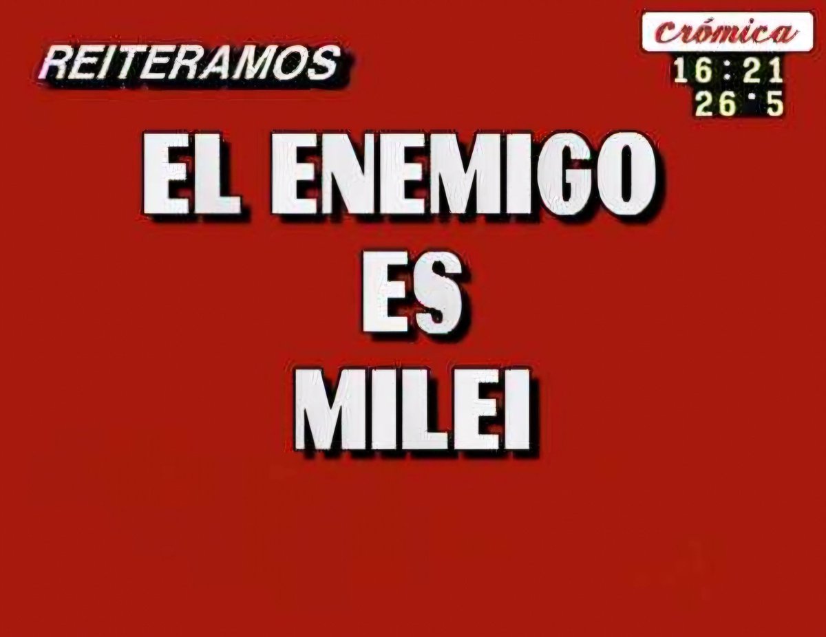FernandaBa33498's tweet photo. Mi #del día 
#ElEnemigoEsMilei
Rt y fav
Que se haga tendencia así se brota el desquiciado.
#ElEnemigoEsMilei
#ElEnemigoEsMilei
#ElEnemigoEsMilei
#ElEnemigoEsMilei
#ElEnemigoEsMilei https://t.co/MccxlppB24