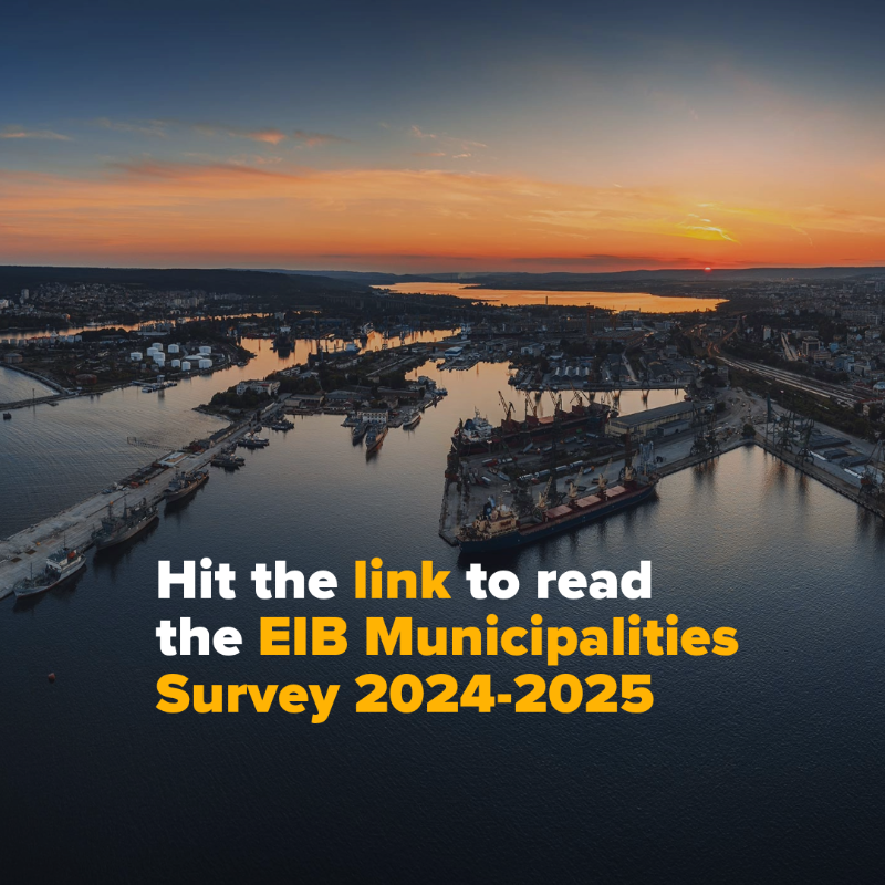 EIB's tweet photo. Europe’s cities are ready to invest in climate &amp; housing — but financing &amp; red tape stand in the way.

Our 2024–25 Municipalities Survey:
• Over 50% plan to boost climate &amp; social infrastructure
• 83% rely on EU grants
• 2 in 3 face funding challenges
➡️https://t.co/qvDxEIJCZm