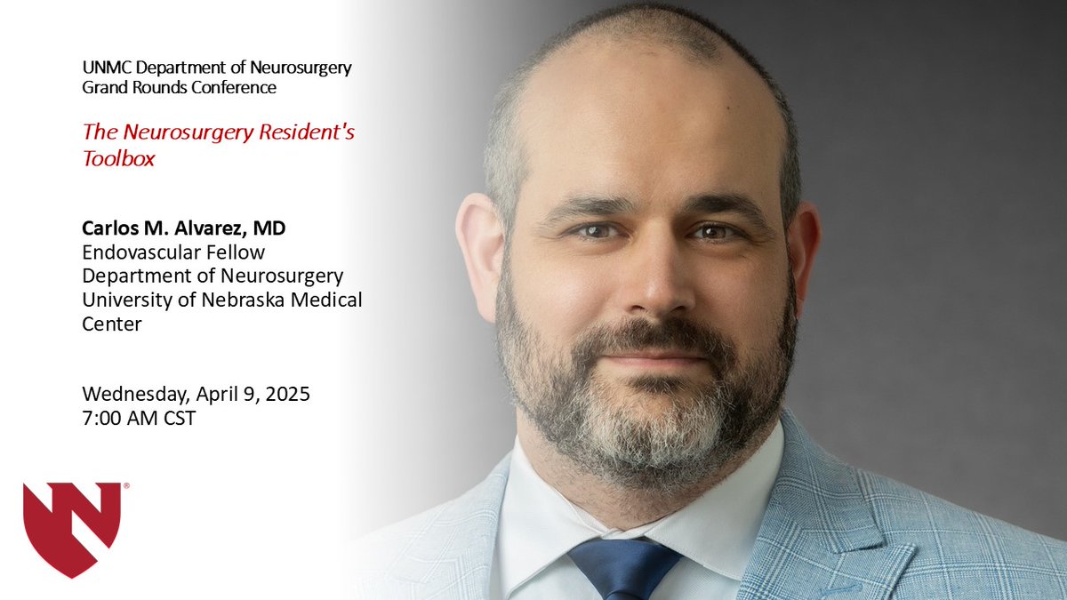 UNMC Department of Neurosurgery (@unmc_neurosurg) on Twitter photo Please join us tomorrow, Wednesday, April 9th at 7AM CST as we welcome Dr. Carlos Alvarez as our guest speaker for <a href="/UNMC/">University of Nebraska Medical Center</a> #Neurosurgery Grand Rounds! Email kdevney@unmc.edu to receive a Zoom link to attend! <a href="/UNMCCOM/">UNMC College of Medicine</a> <a href="/NebraskaMed/">Nebraska Medicine</a> #medtwitter <a href="/calvarez2/">Carlos Alvarez, MD</a> Please join us tomorrow, Wednesday, April 9th at 7AM CST as we welcome Dr. Carlos Alvarez as our guest speaker for <a href="/UNMC/">University of Nebraska Medical Center</a> #Neurosurgery Grand Rounds! Email kdevney@unmc.edu to receive a Zoom link to attend! <a href="/UNMCCOM/">UNMC College of Medicine</a> <a href="/NebraskaMed/">Nebraska Medicine</a> #medtwitter <a href="/calvarez2/">Carlos Alvarez, MD</a>