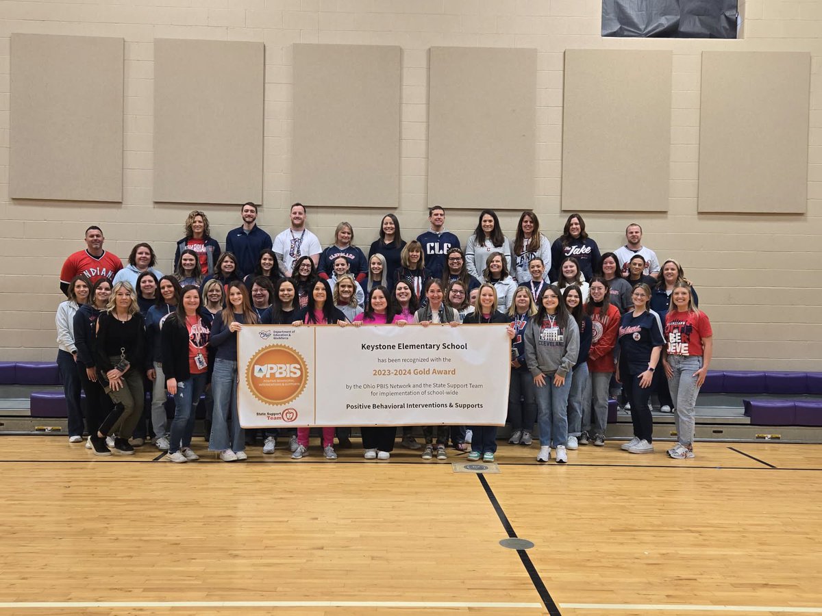 So proud of this staff. Their work has led to our 2nd PBIS Gold Award! 🥇