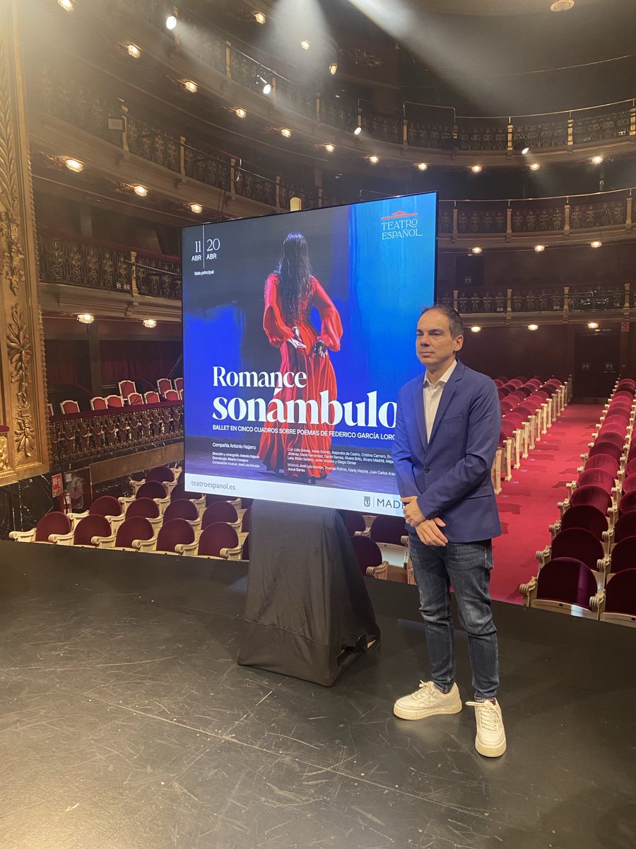 ondavallekana (@onda_vallekana) on Twitter photo Hoy se ha presentado en el <a href="/TeatroEspanol/">Teatro Español</a> “Romance sonámbulo” de F. Gª Lorca (11 - 20 abril ) Poesia, danza, drama y música. Direc.y coreografía de A. Najarro, dramaturgia: Alberto Conejero, drtor musical: José Luis Montón.
13 bailarines y 5 músicos (5 cuadros). 👍 Hoy se ha presentado en el <a href="/TeatroEspanol/">Teatro Español</a> “Romance sonámbulo” de F. Gª Lorca (11 - 20 abril ) Poesia, danza, drama y música. Direc.y coreografía de A. Najarro, dramaturgia: Alberto Conejero, drtor musical: José Luis Montón.
13 bailarines y 5 músicos (5 cuadros). 👍