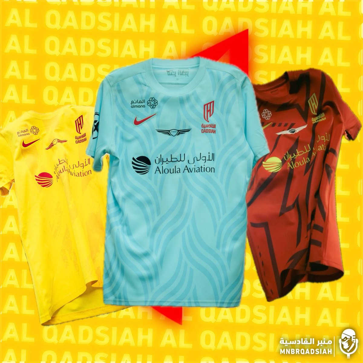 🚨🚨👕👕 | بمناسبة تأهل القادسية للنهائي

سحب على تيشيرت نادي القادسية مع اختيار الاسم والرقم ( اللون اختياري ) 🤩❤️ 

الشروط : 
اضافة <a href="/mnbrQadsiah/">منبر القادسية</a> 
ريتويت 

السحب بعد 3 ايام .. فالكم الفوز !