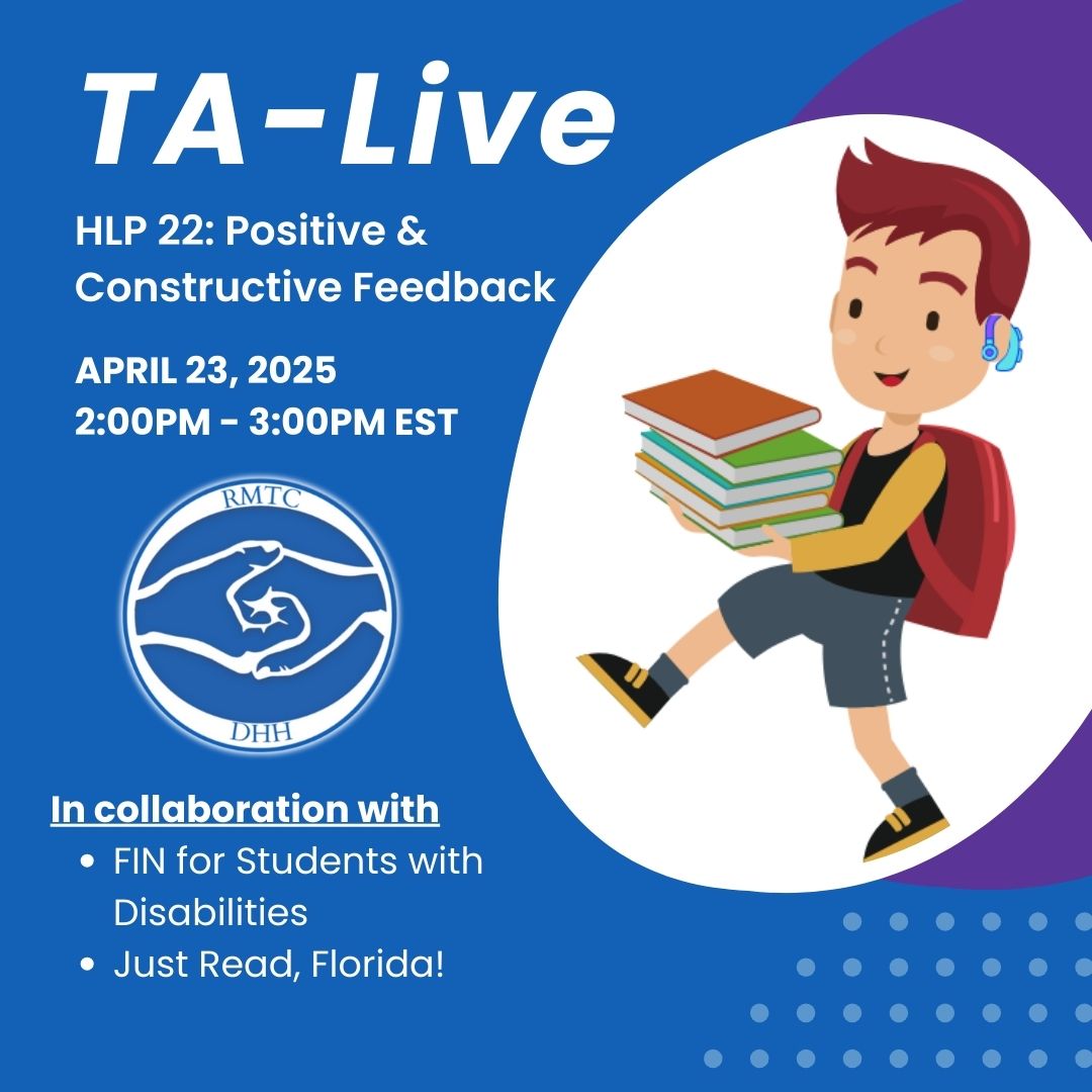 📢 Join Us for the LAST TA-Live! session of the year and the series! 📢
🗓 April 23, 2025 | 2:00 p.m. - 3:00 p.m. ET (Watch party at 1:45 p.m. ET)
🌟 Special Guests: FIN for Students with Disabilities &amp; Just Read, Florida!
Don't miss out! 👩‍🏫👨‍🏫