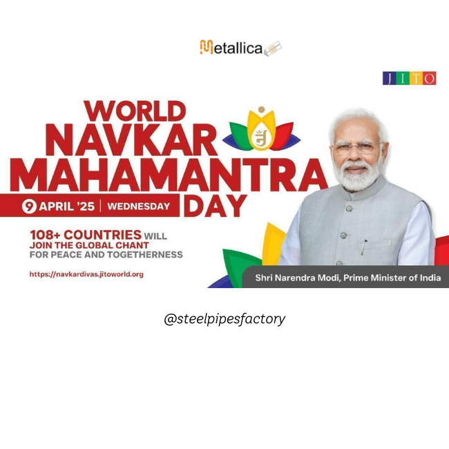 factoryofpipes's tweet photo. On 9th April 2025, let’s rise above division and chant for unity. Anyone can join.
#navkarmantra #jainism #jaindharm #jainmandir #jaintemples #spreadjainism #jinshashan #jain #jito #lordmahavir #globalchanting #steelpipesfactory #SteelPipes #seamlesspipe #steelmanufacturing https://t.co/ef9MyeffQw
