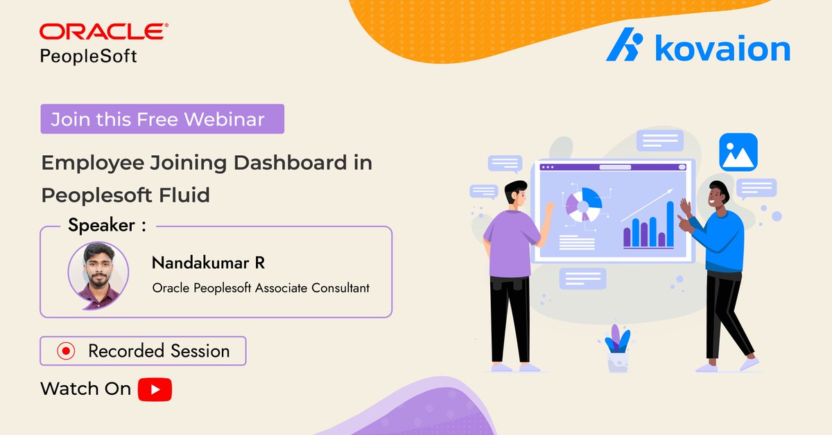 kovaion's tweet image. Employee Joining Dashboard in Peoplesoft Fluid - Webinar - Recorded Session

If you missed it, feel free to watch the recorded session here: youtu.be/K96WdFPI66o?si…

#PeopleSoft #OraclePeopleSoft #EmployeeOnboarding #HRTech #DigitalHR #PeopleSoftFluid