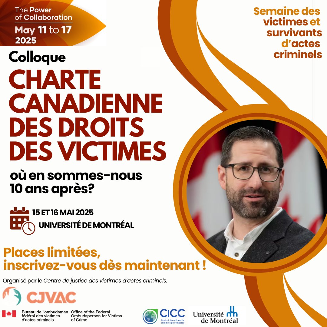 BOFVAC's tweet photo. Nous sommes au colloque de @cjvac_udem pour souligner le 10e anniversaire de la CCDV. Notre ombud, le Dr Roebuck, présente à l'ouverture et aura le mot de la fin. À ne pas manquer!
15 et 16 mai
Université de Montréal (en ligne et en personne) https://t.co/1TKNhuimt5 https://t.co/f5IIs5iulP