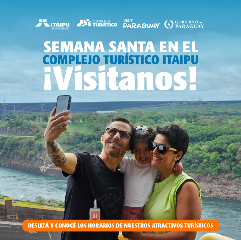 itaipuparaguay's tweet photo. 🔔 ¡Semana Santa en familia y en contacto con la naturaleza! ✝️ En Alto Paraná y Canindeyú, los atractivos del Complejo Turístico ITAIPU estarán abiertos para recibir a visitantes nacionales y extranjeros.

 ¡Vení y conocé todo lo que ofrece una de las maravillas de la ingeniería moderna!

☎️ Consultas y reservas: 

+595 (61) 599 8094 / 8040

 cturistico@itaipu.gov.py