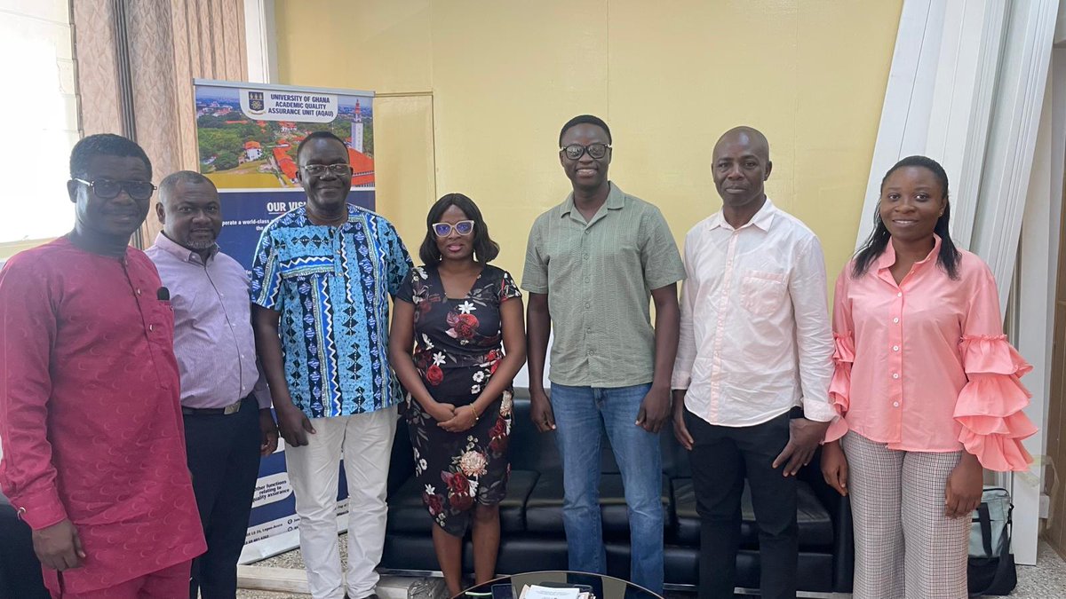 TeProD_Project's tweet photo. The University of Ghana (UG) team paid a courtesy visit to the University's Academic Quality Assurance Unit (AQAU) to seek support for key project activities. This collaboration reinforces support for the success of the TeProD Project.
#UG #TeProD #Erasmus #HHUAS #TUKE #UEW #IUM https://t.co/Jtn3dq50Jb