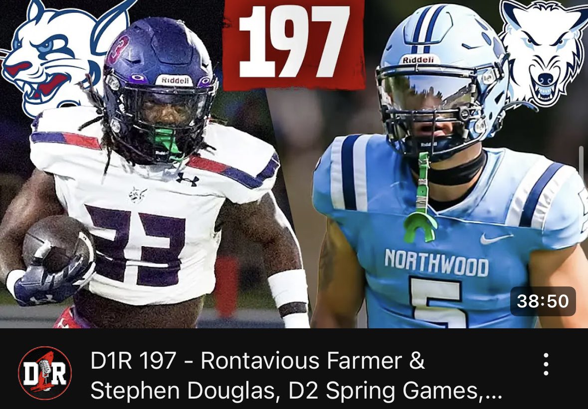 Division 1 Rejects (@d1_rejects) on Twitter photo Time to 𝑻𝑨𝑷 𝑰𝑵 with #D1R 1️⃣9️⃣7️⃣ 🙌
<a href="/STU_Football/">STU Football</a> RB <a href="/rontavious_f/">Rontavious Farmer</a> looks back on record-breaking career ahead of local pro day with <a href="/MiamiDolphins/">Miami Dolphins</a> 🐬
<a href="/StephDouglas_5/">Stephen Douglas</a> talks transition from <a href="/AlbionFootball/">Albion Football</a> ➡️ <a href="/Northwoodfball/">Northwood Football</a> and solid pro day 💪
📺 : bit.ly/42Kd0PV Time to 𝑻𝑨𝑷 𝑰𝑵 with #D1R 1️⃣9️⃣7️⃣ 🙌
<a href="/STU_Football/">STU Football</a> RB <a href="/rontavious_f/">Rontavious Farmer</a> looks back on record-breaking career ahead of local pro day with <a href="/MiamiDolphins/">Miami Dolphins</a> 🐬
<a href="/StephDouglas_5/">Stephen Douglas</a> talks transition from <a href="/AlbionFootball/">Albion Football</a> ➡️ <a href="/Northwoodfball/">Northwood Football</a> and solid pro day 💪
📺 : bit.ly/42Kd0PV
