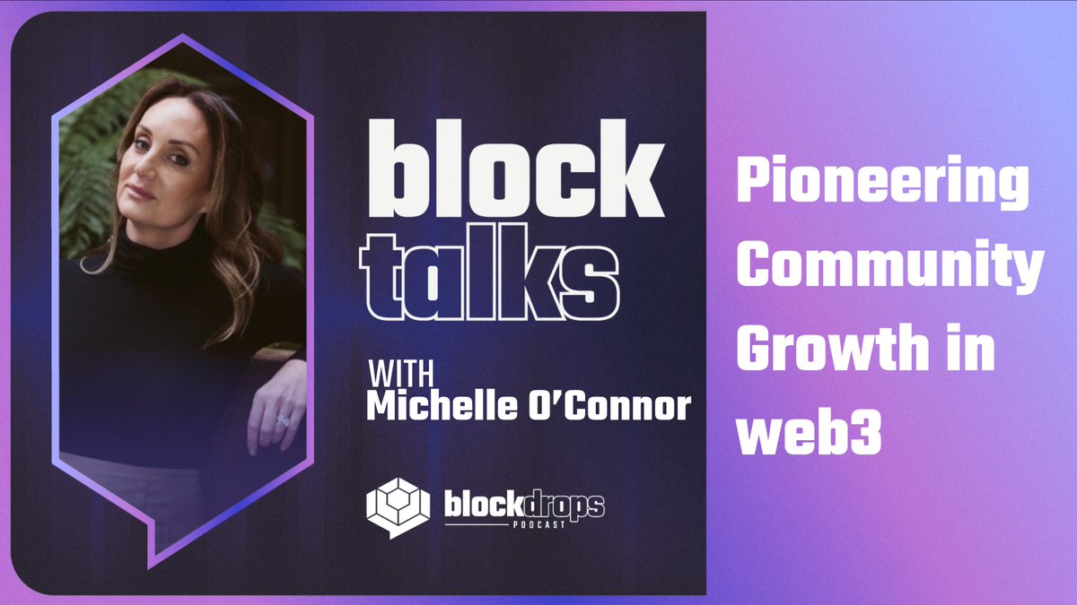 BlockDrops Podcast | blockdrops.eth|.lens (@blockdropspod) on Twitter photo 🚨New #BlockTalks alert!🚨
In the 183rd BlockTalks we speak with <a href="/Mq2Oco/">Michelle O’Connor</a>, Global Expansion VP at <a href="/Taxbit/">Taxbit</a> and Chief Strategy Officer at the <a href="/AWICglobal/">Association for Women in Cryptocurrency</a> who talks about the early days of pioneering community growth in #web3. Link in thread
#blockchain #blockdrops #podcast 🚨New #BlockTalks alert!🚨
In the 183rd BlockTalks we speak with <a href="/Mq2Oco/">Michelle O’Connor</a>, Global Expansion VP at <a href="/Taxbit/">Taxbit</a> and Chief Strategy Officer at the <a href="/AWICglobal/">Association for Women in Cryptocurrency</a> who talks about the early days of pioneering community growth in #web3. Link in thread
#blockchain #blockdrops #podcast