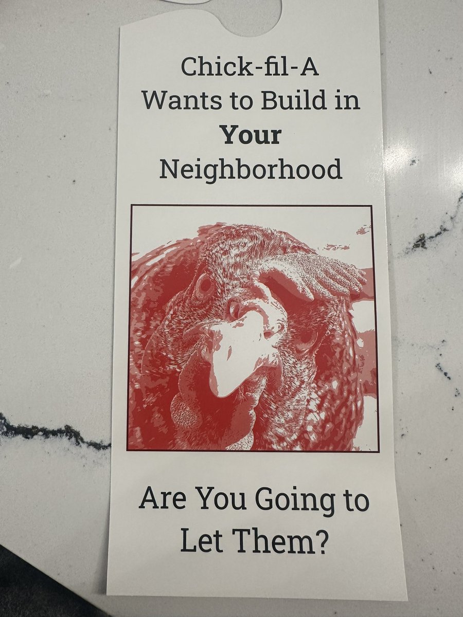 five2picker's tweet photo. Got home from Vacation with this hanging from my door. 

Do these work? 

And to answer their question. 

Yes I am going to let Chik Fil A build in my neighborhood. 

Who ever made these clearly hasn’t ordered a spicy chicken sandwich combo with Chik Fil A sauce. https://t.co/MDtiAAfcd3