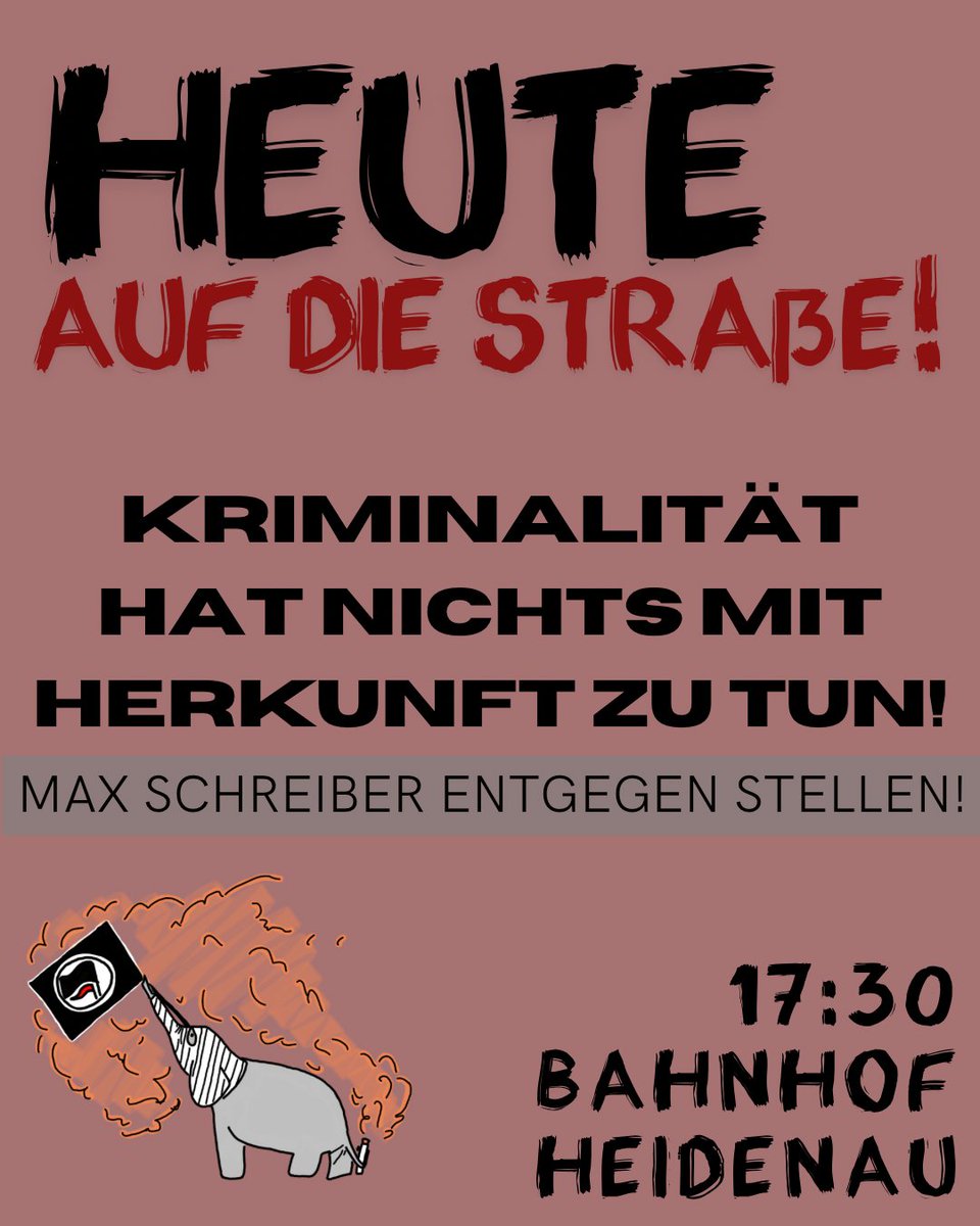 #heidenau #fcknzs

+++ HEUTE GEGENDEMO +++

Nach einer Messerstecherei in Heidenau rufen mehrere rechtsextreme Akteure, wie die Freien Sachsen, die "Elblandrevolte" und die Jugendorganisations der Partei III. Weg zum Protestmarsch auf.