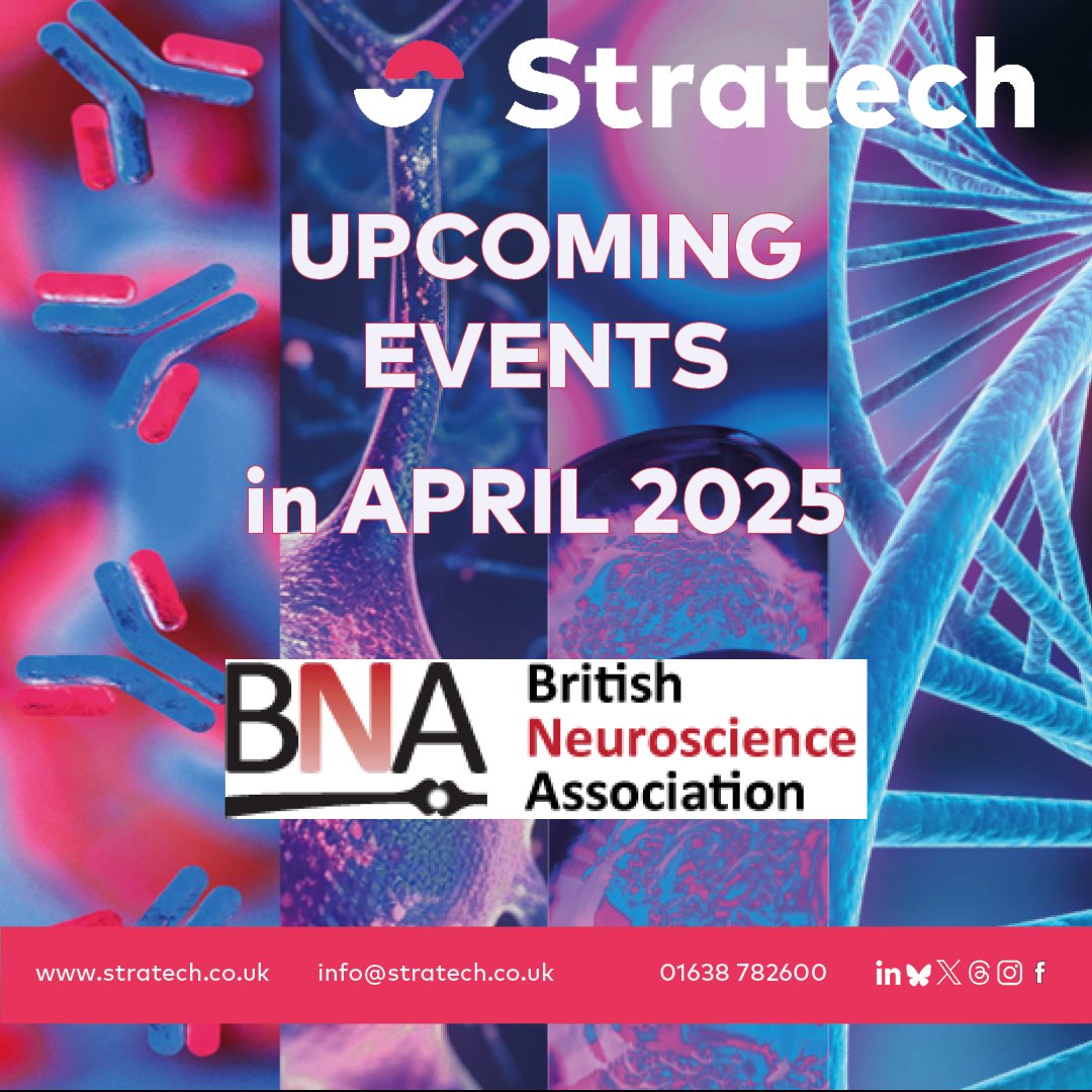 Stratech Scientific (@stratech_uk) on Twitter photo Looking ahead in April we'll be at:
<a href="/BritishNeuro/">British Neuroscience Association</a> #BNA2025
#pdncambridge #PDNSymposium25 <a href="/CamNeuro/">Cam Neuroscience</a>
<a href="/FBMH_UoM/">UoM Biology, Medicine and Health</a> <a href="/SMS_FBMH_UoM/">School of Medical Sciences, FBMH, UoM</a>
Stop by, chat to our amazing team and find out how our products can transform your research
Plus enter our competition! Looking ahead in April we'll be at:
<a href="/BritishNeuro/">British Neuroscience Association</a> #BNA2025
#pdncambridge #PDNSymposium25 <a href="/CamNeuro/">Cam Neuroscience</a>
<a href="/FBMH_UoM/">UoM Biology, Medicine and Health</a> <a href="/SMS_FBMH_UoM/">School of Medical Sciences, FBMH, UoM</a>
Stop by, chat to our amazing team and find out how our products can transform your research
Plus enter our competition!