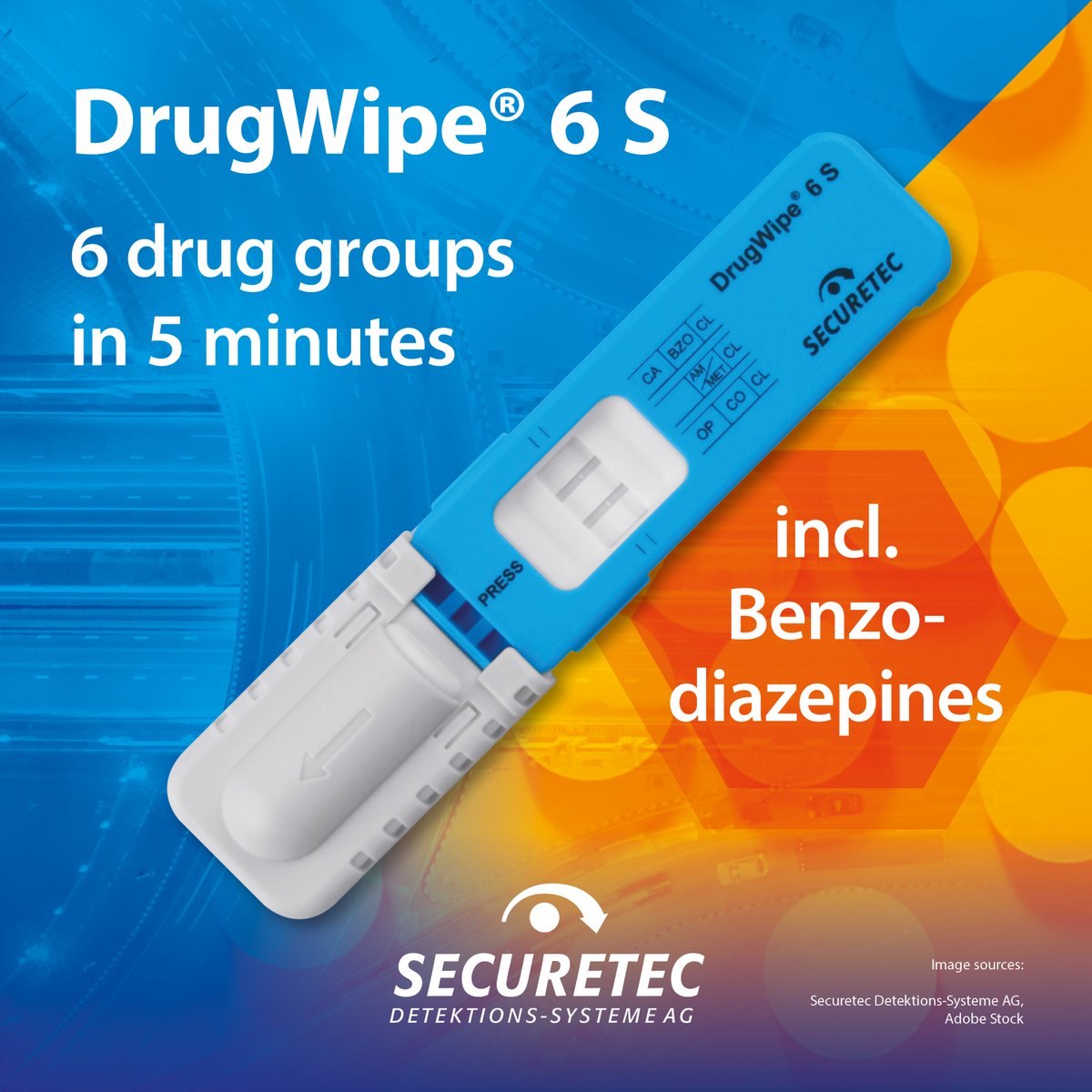 The improved DrugWipe 6 S saliva test now enables faster detection of 6 drug groups, delivering results in just 5 minutes.  

Learn more: securetec.net/en/drugwipe-6-…