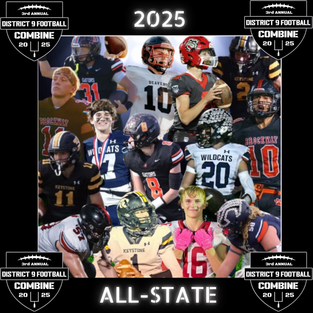 coachkunes's tweet photo. The 2025 D9 Football Combine is LOADED with All-STATE players!  In the coming days we’ll be highlighting each of them.  Don’t miss your opportunity to compete against the best in the state! https://t.co/NaJLLebo5O