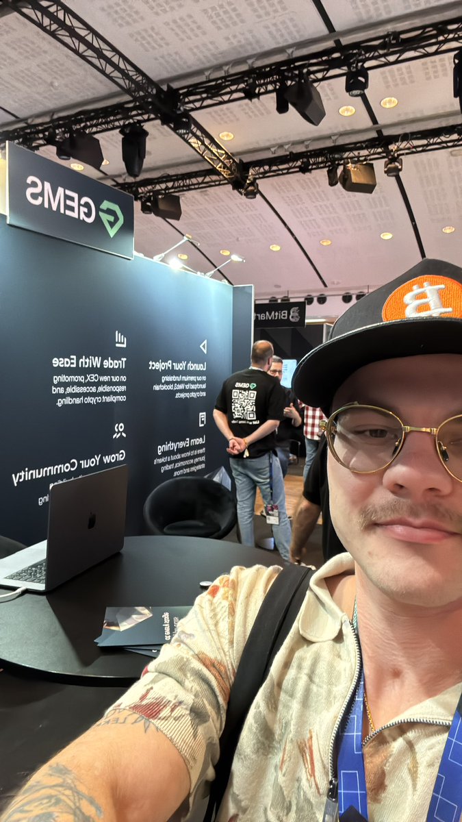 #TradeWithGems dope ass booth with dope ass people… here at Paris Blockchain Week 2025!