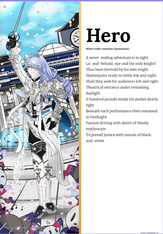 aixiakitty's tweet photo. YIPPEE~!! It's out!! I made art for Tavi's bday and I am thankful to once again join EDS for this project. 
@tamacitas wrote this heroic poem and I am so happy to make Tavi look heroic! Truly a hero in the eyes of the poppets~.  
#Artavio #OCTABDAY2025 #BDayOvation2025Special https://t.co/fjw57nI4Zi