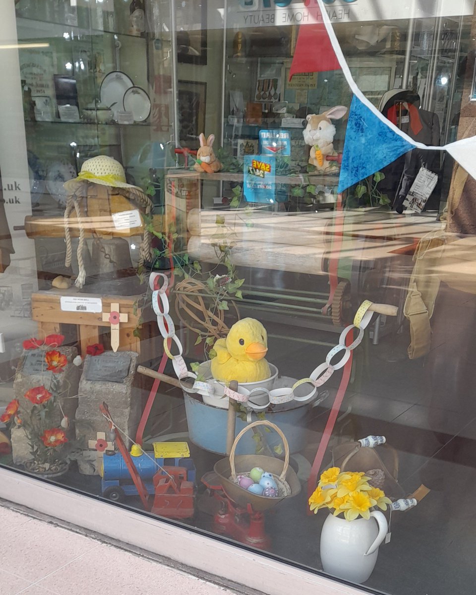 A bit of Easter fun has appeared in the Museum window! Looking for something FREE to do with the children this Easter? We are open Saturdays 10.30-2.30, Tuesdays 10.30-12.30 and next Wednesday (16th) between 10.30-12.30. Find us opposite Savers in The Forum Shopping Centre .