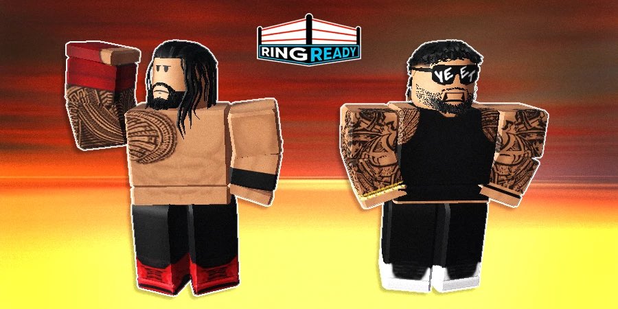 Roman Tribal Chief &amp; Jey Uso Pitch Black attires out now!

#wwe #WWERaw #SmackDown 

Shop now:
roblox.com/catalog?Catego…