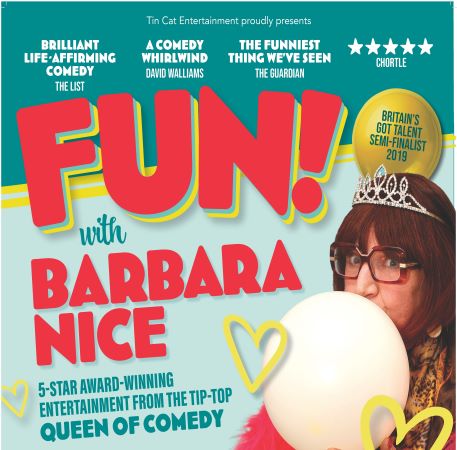 Tin Cat Entertainment Ltd.💙 (@tincatents) on Twitter photo 🤩Britain's Got Talent semi-finalist 2019 <a href="/BarbaraNice/">mrs barbara nice</a> brings FUN! & loads of laughter to every destination
😍 “One of the nicest, funniest experiences” The Skinny
🤣 “her unique brand of humour is infectious” Behind The Arras
🎟️ mrsbarbaranice.com/tickets
#sellingfast 🤩Britain's Got Talent semi-finalist 2019 <a href="/BarbaraNice/">mrs barbara nice</a> brings FUN! & loads of laughter to every destination
😍 “One of the nicest, funniest experiences” The Skinny
🤣 “her unique brand of humour is infectious” Behind The Arras
🎟️ mrsbarbaranice.com/tickets
#sellingfast