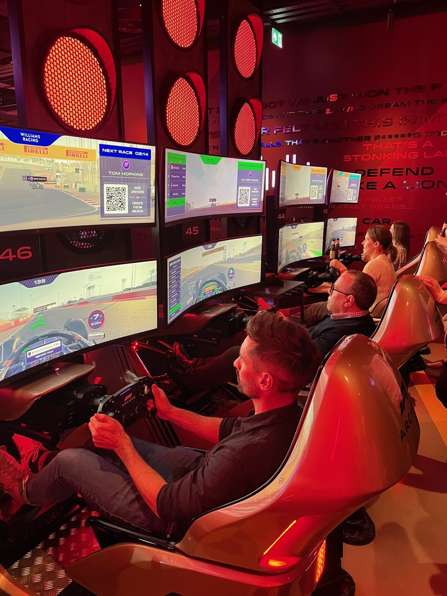 BRIWealth's tweet image. A fun team experience at the @F1Arcade in Birmingham on Friday night, where we said a fond farewell to two of our colleagues who have moved onto pastures new 🏎️🏁

#Formula1 #F1Race #TeamOuting