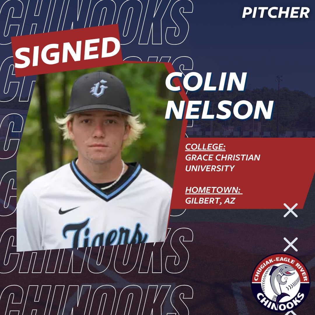 SIGNED

Colin Nelson has signed to play with the Chinooks this Summer 2025. Nelson will be a pitcher and comes from Grace Christian University.

#ChinooksBaseball #BaseballSigning #Signing #Nooks #NooksNation #RollNooks #FishOn #Baseball