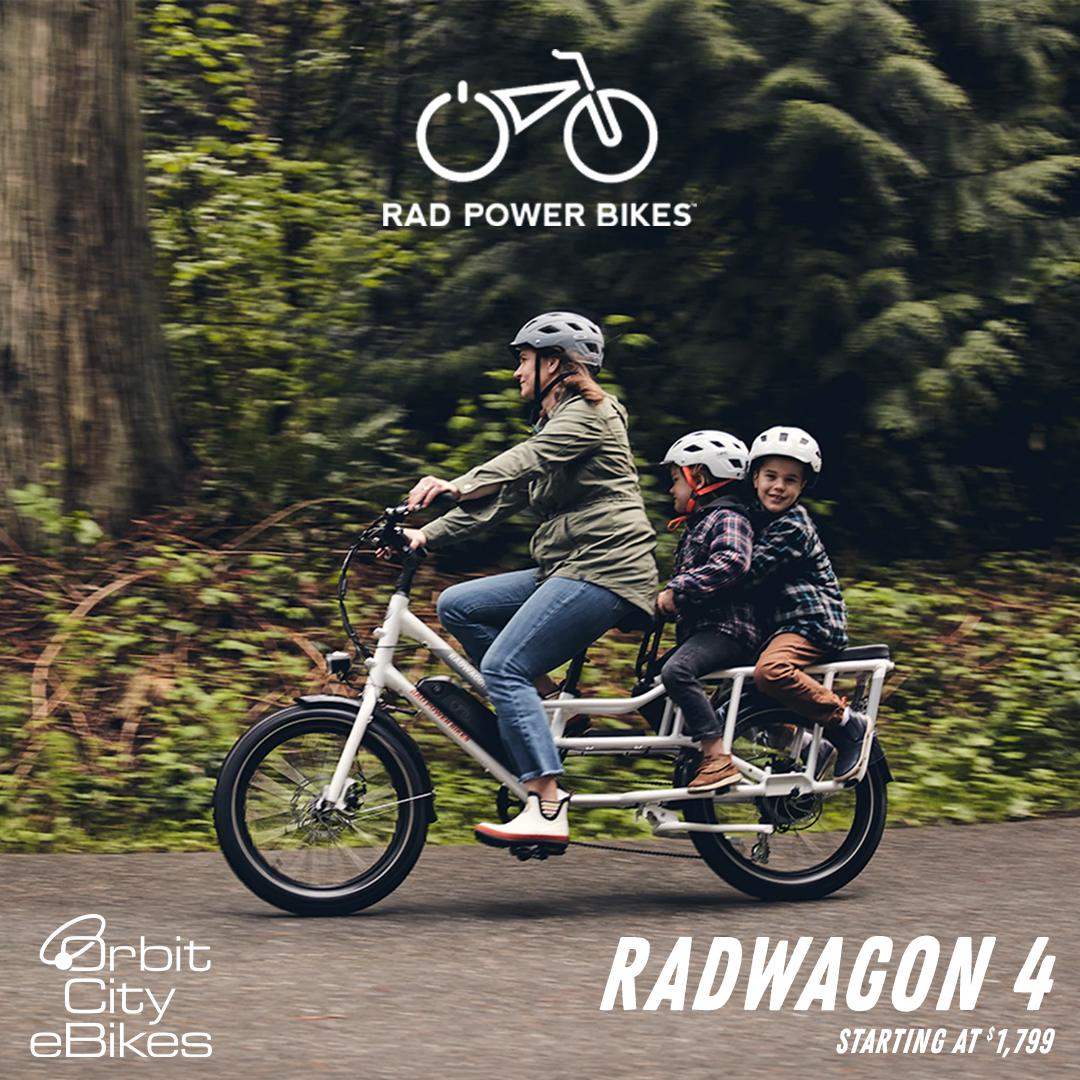 OrbitCityBikes's tweet image. The RadWagon 4 is your ticket to ditching the minivan and hauling it all—kids, groceries, gear—on two wheels.

Now available at Orbit City eBikes:
orbitcityebikes.com/product/rad-po…

#RadWagon4 #RadPowerBikes #CargoBikeLife #ElectricCargoBike #ColumbusOhio #OrbitCityeBikes