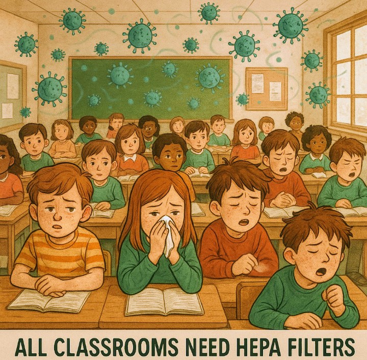 HansCollin2's tweet photo. Así como todas las aulas necesitan pupitres, también todas necesitan filtros HEPA para funcionar.

TODAS.

No solo unas pocas aulas privilegiadas —esos filtros deberían ser algo básico y no un lujo.

HT:@Salud_Ec https://t.co/BaJCvDra1T