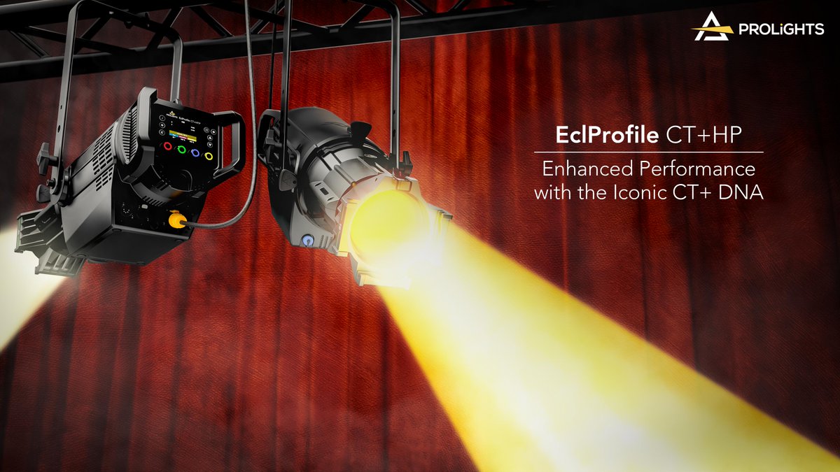 Meet the EclProfile CT+HP by #PROLIGHTS: a 450W LED ellipsoidal packing 14,000 lumens! With a 6-color engine, Spektra OS, &amp; indoor/IP versions, it's perfect for theaters &amp; studios. 

🔗 Learn more: prolights.it/product/eclctp…