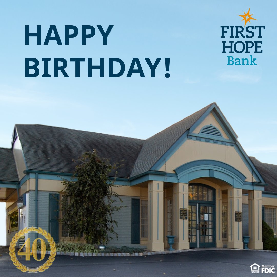 FirstHopeBank's tweet image. Happy 40th Birthday to our Great Meadows Branch🎉 

Thank you to the community that continues to help us grow and thrive!

#FirstHopeBank #Community #GreatMeadows #40years