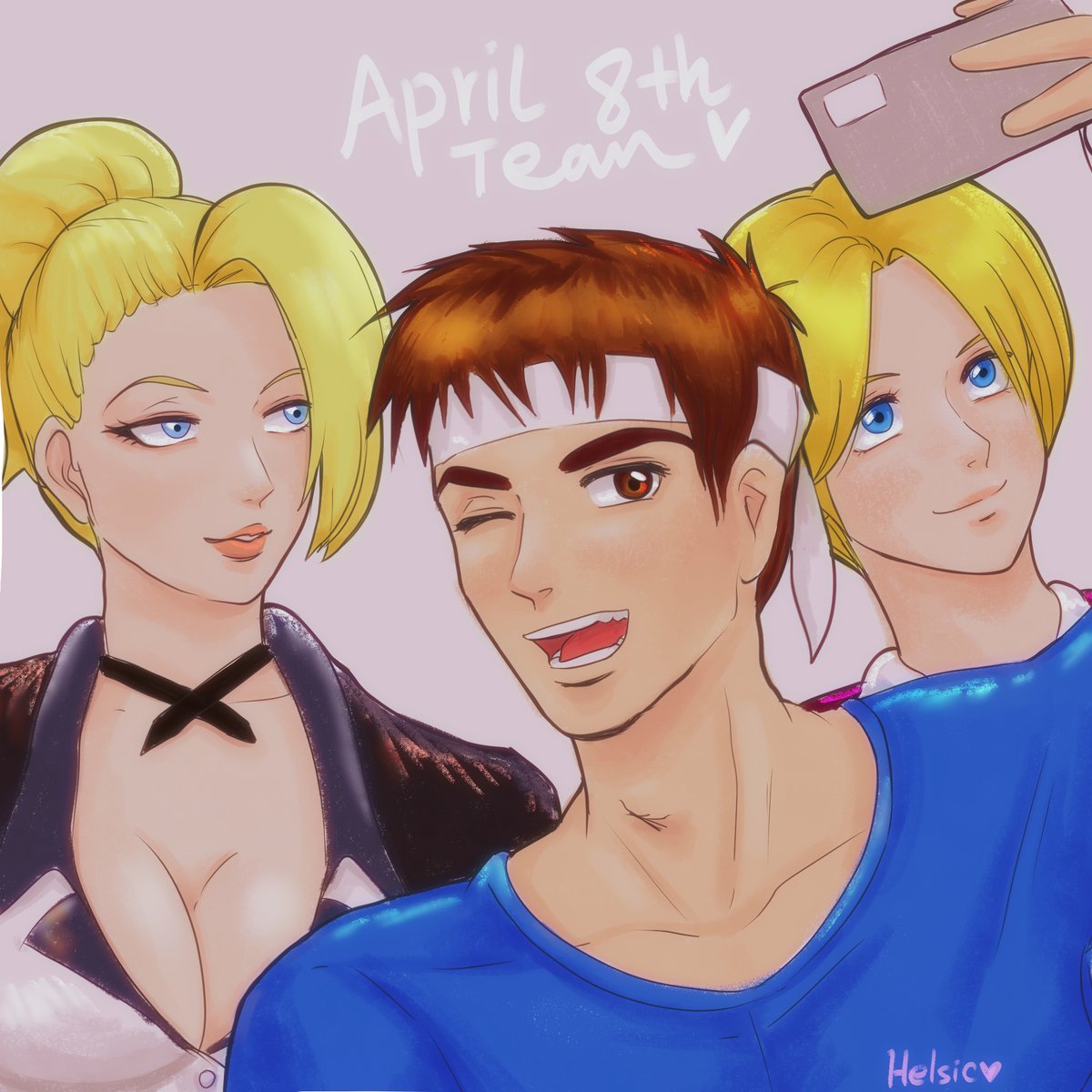 helsic's tweet image. Happy birthday Team April 8th!!!
Shingo, Mature and King share the same birthday and appeared as an edit team with a special ending in KOF98.

#KOF #Shingoyabuki #MatureKOF #KingKOF