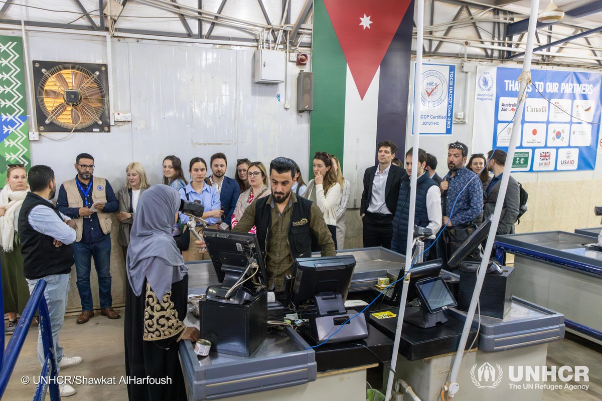 ZaatariCamp's tweet photo. #EU diplomats met refugees in #Zaatari today to learn more about their lives and hopes. 
The delegation also saw in action assistance provided for refugees by #UN and other camp partners. https://t.co/XgtEKanjck