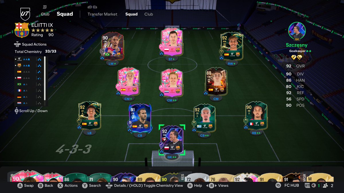 GriezzyThe3rd's tweet photo. @FUTBIN Wouldn’t play the game if there were no EVOs🤝

This is my Barça after playing the game for a month https://t.co/XejmfyAHrs