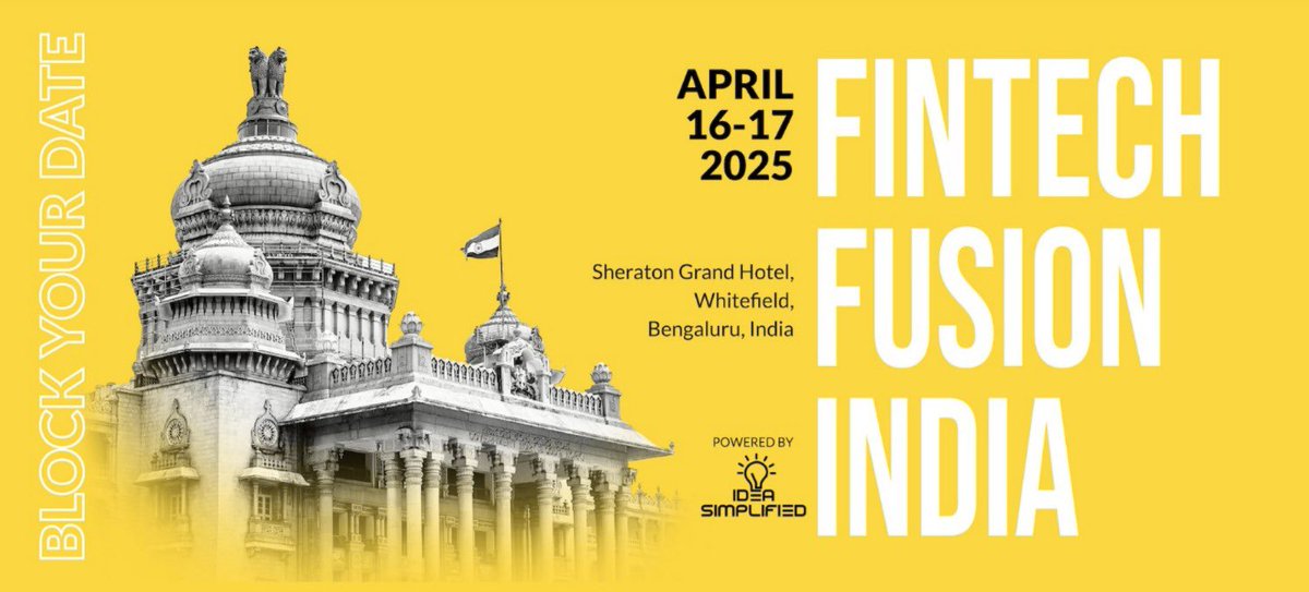FintechFuseInd's tweet photo. 🚀 Fintech Fusion India 2025 is where the future of Fintech takes center stage!
📍 April 16–17 | Sheraton Grand Bengaluru Whitefield Hotel &amp; Convention Center
🎟️ Claim your FREE Knowledge Pass now!https://t.co/4TVZbPJY7V https://t.co/kl9tc8VmMQ