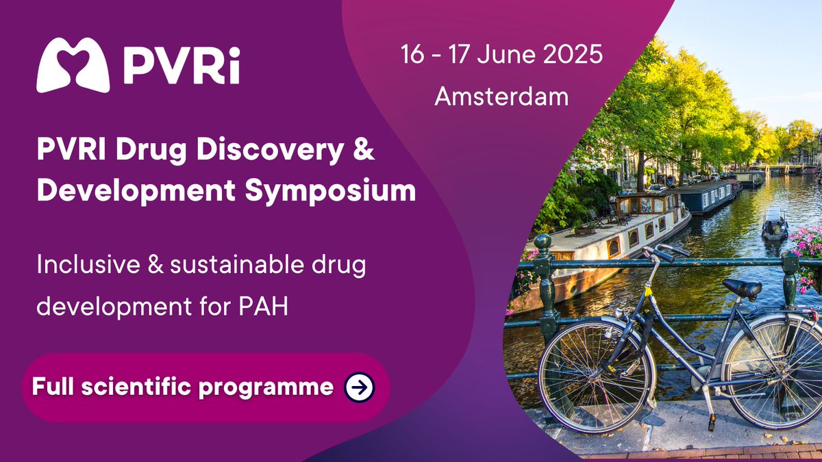 The Pulmonary Vascular Research Institute (@pvri) on Twitter photo 🚨 Exciting speaker update! We’re thrilled to welcome Luke Howard <a href="/HelpMyBreathing/">Luke Howard</a> , Marc Pritzker, and <a href="/Jing_ZhiCheng/">荆志成~Zhi-Cheng Jing</a> to the scientific programme for our Drug Discovery & Development Symposium 2025!
Join us in Amsterdam this June as we bring together global experts to shape the 🚨 Exciting speaker update! We’re thrilled to welcome Luke Howard <a href="/HelpMyBreathing/">Luke Howard</a> , Marc Pritzker, and <a href="/Jing_ZhiCheng/">荆志成~Zhi-Cheng Jing</a> to the scientific programme for our Drug Discovery & Development Symposium 2025!
Join us in Amsterdam this June as we bring together global experts to shape the