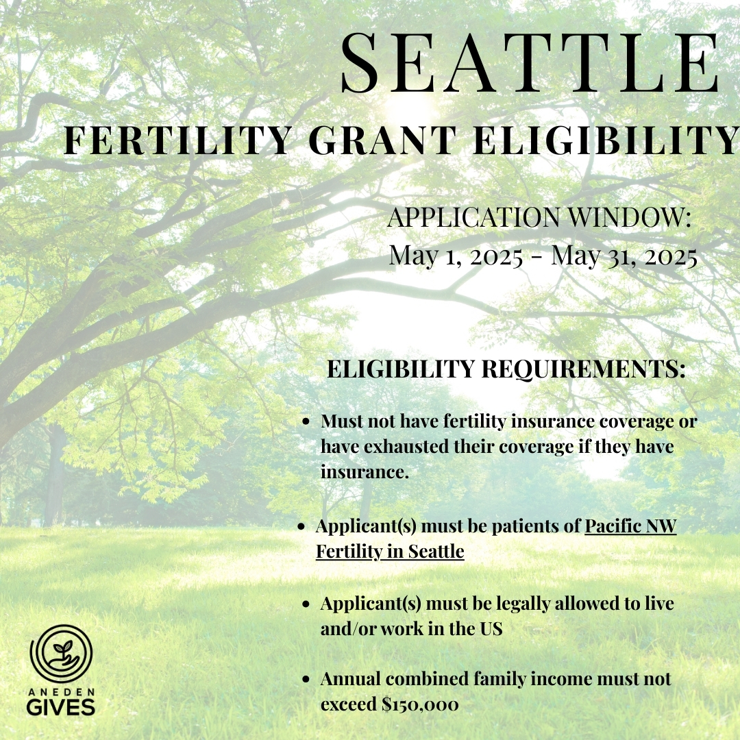 AnedenGives's tweet photo. The application window for the Seattle Fertility Grant opens on May 1st! Don’t miss your chance to apply – make sure to check the requirements to see if you qualify. 📅✨ #FertilityGrant #Seattle 

https://t.co/PYUWYYTwpU https://t.co/FXdUCf5lqc