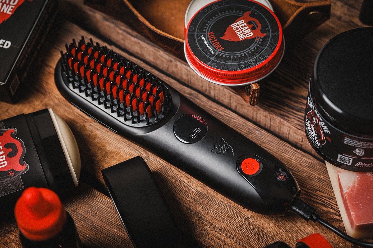 Say hello to the NEW Cordless Heated Beard Straightener from Beard Octane – and goodbye to tangled cords, bathroom battles, and unruly beards! 🧔💨