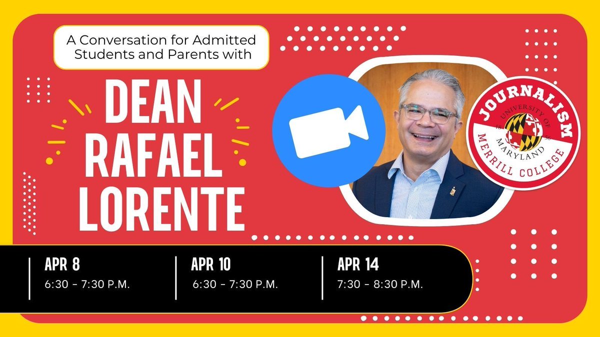 Merrill College @ Maryland (@merrillcollege) on Twitter photo 🚨 TONIGHT is the FIRST #insidescoop with <a href="/DeanLorente/">rafael lorente</a> for ADMITTED STUDENTS/ PARENTS! 🚨
Join us for a conversation where you can ask questions and see what makes our school so special! Become #merrillmade.
Register for online sessions here: go.umd.edu/deaninsidescoop 🚨 TONIGHT is the FIRST #insidescoop with <a href="/DeanLorente/">rafael lorente</a> for ADMITTED STUDENTS/ PARENTS! 🚨
Join us for a conversation where you can ask questions and see what makes our school so special! Become #merrillmade.
Register for online sessions here: go.umd.edu/deaninsidescoop