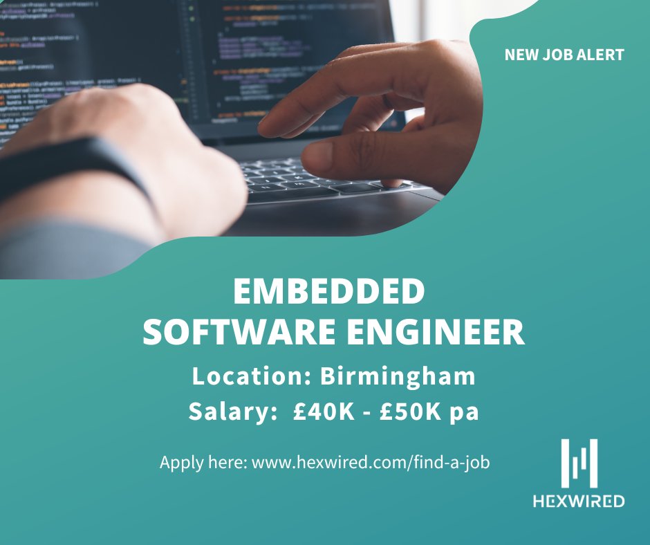 hexwired's tweet image. NEW JOB ALERT: Embedded Software Engineer💥
Position details:
📛Embedded Software Engineer
📌Birmingham
💷 £40K - £50K
Apply here➡️ ow.ly/vFSR50Vut0U
#HexwiredRecruitment #EmbeddedSoftwareEngineer #TechJobsInBirmingham #TechHiring #JobVacancy #TechRecruitmentAgency