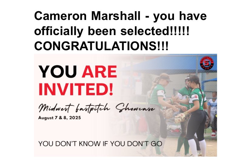 Cameron Marshall (@cammarshall2028) on Twitter photo Thank you <a href="/ShowtimeSports1/">Showtime Sports</a> for this amazing opportunity! I can’t wait!
<a href="/GCHS_Softball/">GCHS Softball</a>
<a href="/2010Wisconsin/">Wisconsin Lightning 2010</a> Thank you <a href="/ShowtimeSports1/">Showtime Sports</a> for this amazing opportunity! I can’t wait!
<a href="/GCHS_Softball/">GCHS Softball</a>
<a href="/2010Wisconsin/">Wisconsin Lightning 2010</a>