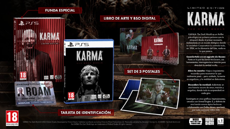 MeridiemGames's tweet photo. 📢¡Nuevo anuncio!

😱Explora un mundo bajo el dominio absoluto de la corporación Leviathan

#KARMA: The Dark World llegará en formato físico para #PlayStation5 en verano de2025.

+INFO y RESERVAS: https://t.co/j85Vy9HSzg https://t.co/4DY8ckskFH