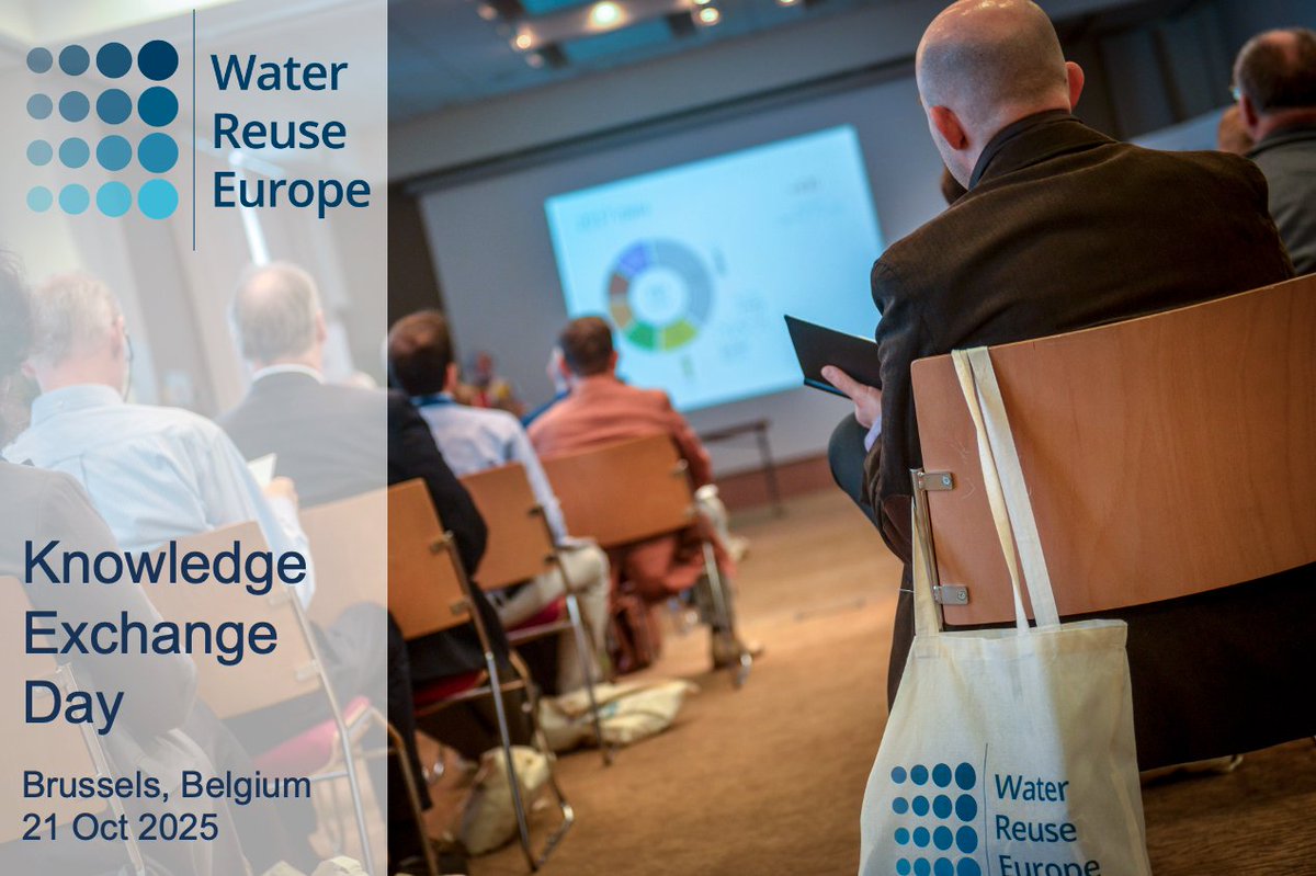 📣 Save the date and get involved!

Our 3rd Knowledge Exchange Day is happening on 21 Oct 2025 in Brussels 🇧🇪💧 Showcasing cutting-edge #WaterReuse research from across Europe.

🔗 Present, connect &amp; innovate!
More info: water-reuse-europe.org/event/water-re…

#WREKEx2025 #Connect #Innovate