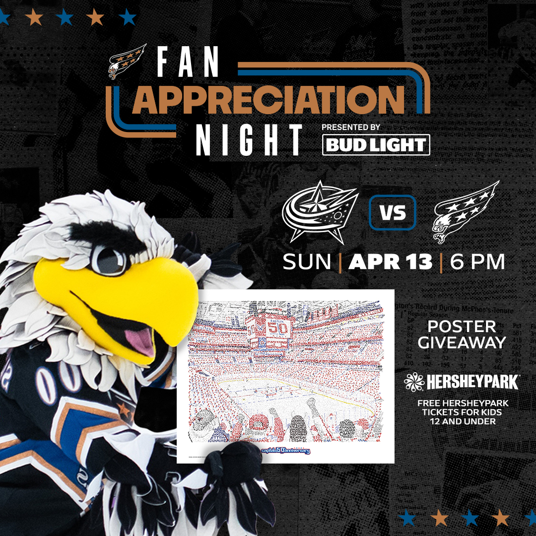 We're celebrating YOU, #ALLCAPS fans!

Join us Sunday for our annual Fan Appreciation Night, presented by <a href="/budlight/">Bud Light</a>, and take home a special 50th Anniversary poster designed by <a href="/RealArtOfWords/">Daniel Duffy</a>.

🎟️ washca.ps/FanApp2425