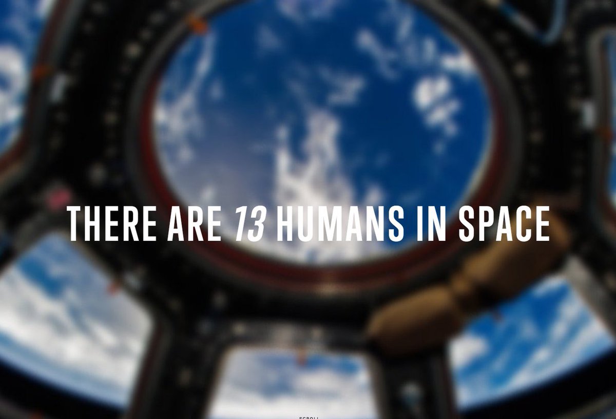 whoisinspace's tweet photo. There are now 13 humans in space.  

ISS: 4-🇺🇸 | 5-🇷🇺 | 1-🇯🇵 

CSS: 3-🇨🇳

Learn more here: https://t.co/xZAhhqMLUN https://t.co/cejkeGSWWb